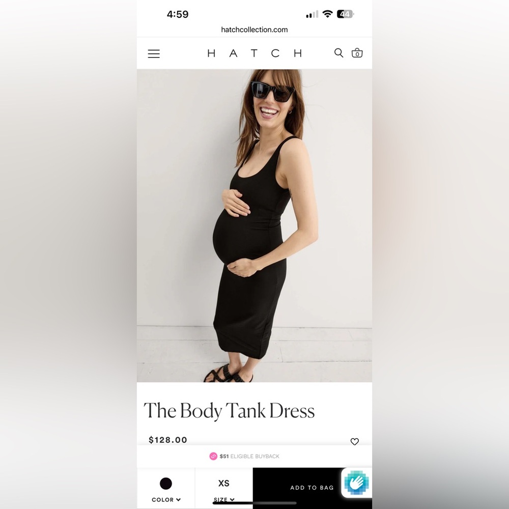 Hatch - The body Maternity dress in blue - size Medium